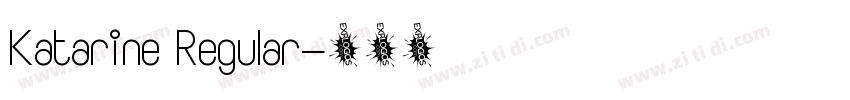 Katarine Regular字体转换